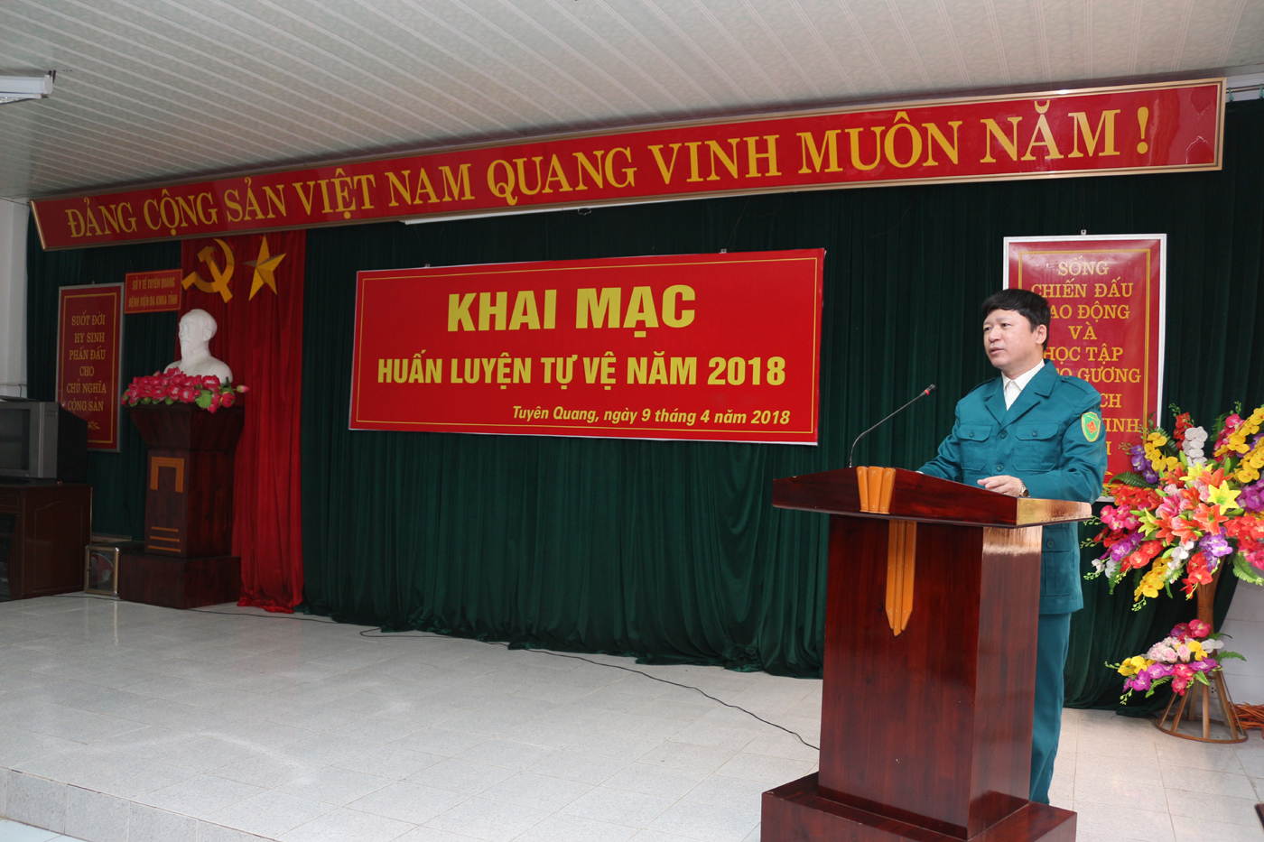 Đ/c Phạm Quang Thanh khai mạc và quán triệt nhiệm vụ huấn luyện tự vệ năm 2018