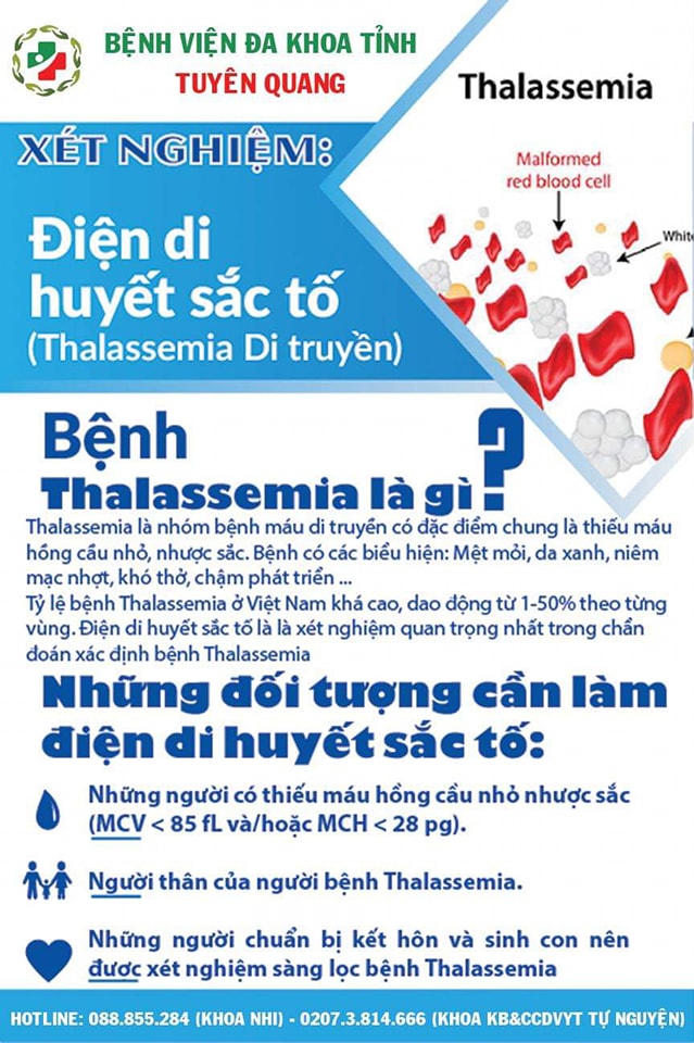Hưởng ứng Ngày Thalassemia thế giới (8/5) - PHÒNG BỆNH HƠN CHỮA BỆNH