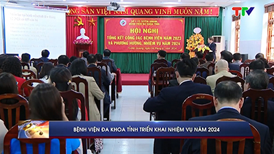 Đồng chí Hoàng Việt Phương, Phó Chủ tịch UBND tỉnh dự Hội nghị tổng kết Bệnh viện Đa khoa tỉnh Tuyên Quang.