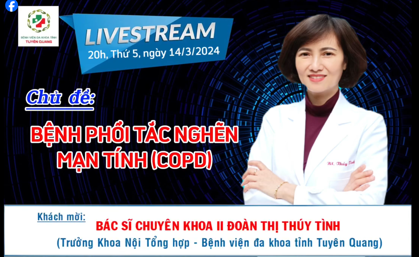 Hãy đón xem Livestream chủ đề: Bệnh phổi tắc nghẽn mạn tính (COPD)