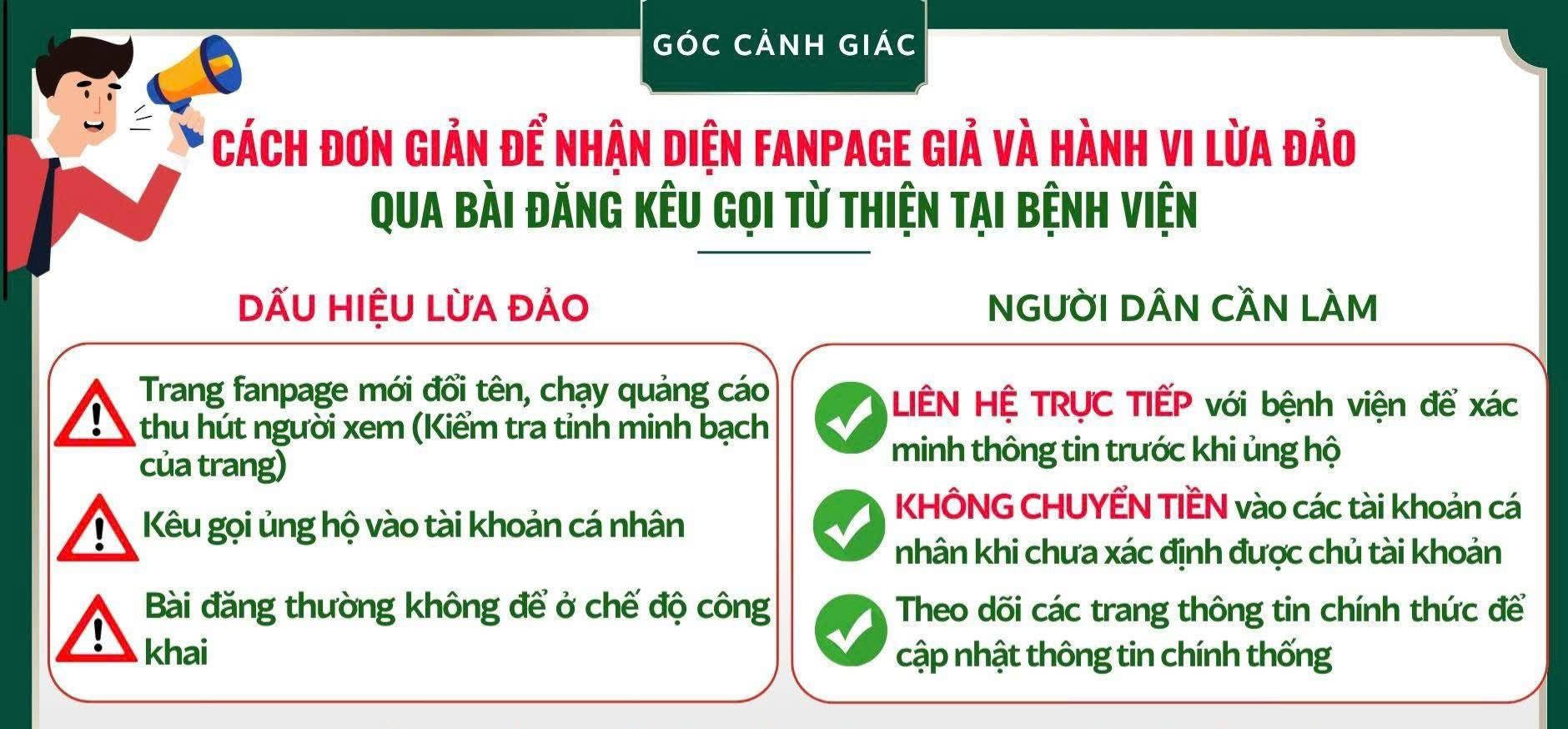 CẢNH BÁO FANPAGE GIẢ MẠO LỪA ĐẢO
