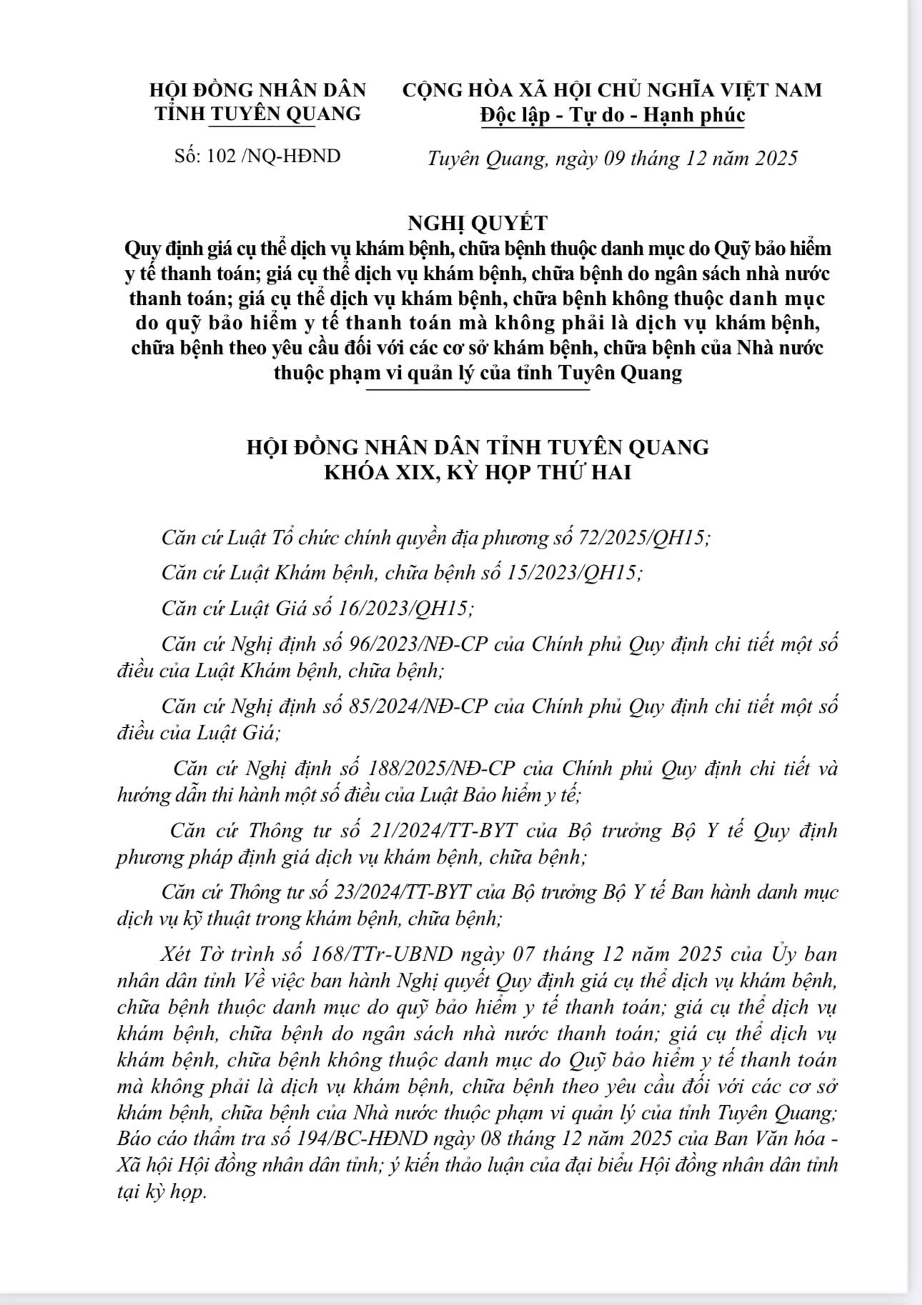 GIÁ DỊCH VỤ KHÁM BỆNH NĂM 2026