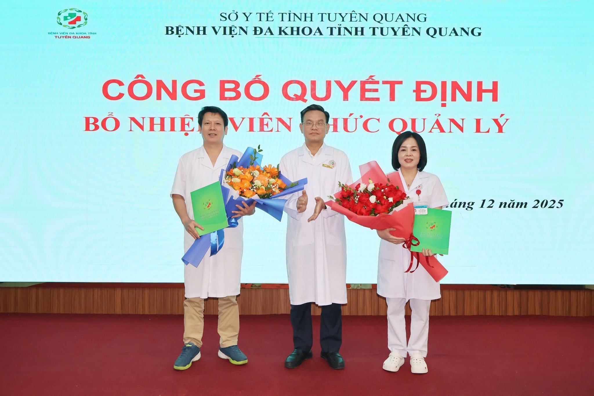 CÔNG BỐ QUYẾT ĐỊNH BỔ NHIỆM 02 VIÊN CHỨC GIỮ CHỨC VỤ LÃNH ĐẠO, QUẢN LÝ CÁC KHOA TẠI BỆNH VIỆN